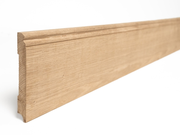Solid Skirting Board Oak A/B 20x150 hardwax oil natural white 1,5-2,5m Hamburg profile